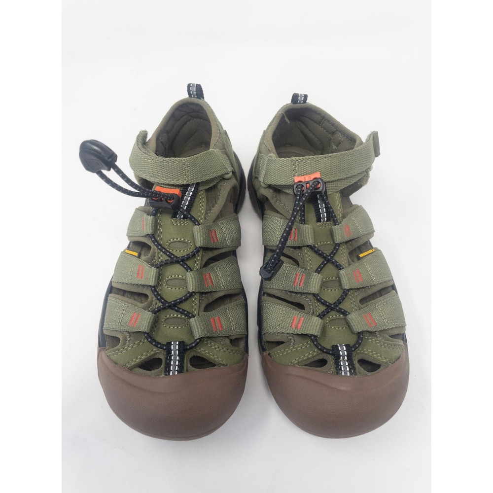 Keen H2 Newport Boys Washable Sandals Olive Green Red Sz 5